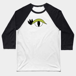 Cute Cartoon Eye with lashes and green lid Baseball T-Shirt